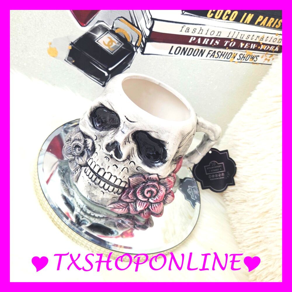 ☕💀Ceramic skull mug NEW💀☕
